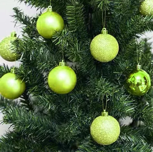Vista 25 de YYCRAFT Adornos de bola de Navidad de 24 quilates de 1.2 pulgadas para árbol de Navidad, decoraciones de Navidad, ganchos inastillables incluidos