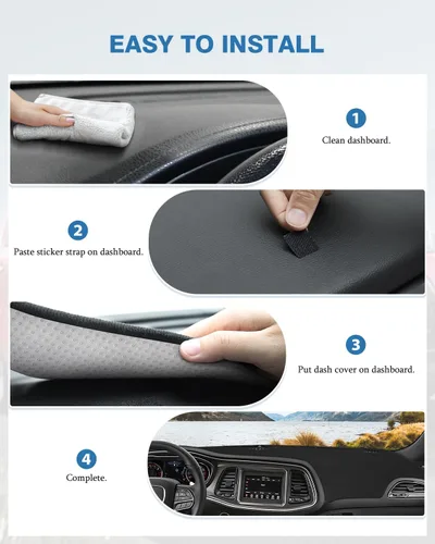 Vista 452 de FIILINES - Cubierta para tablero, accesorio para tablero de malla antideslizante, parasol sin reflejos y protector compatible con Toyota Tundra