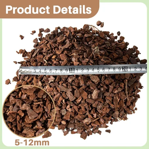 Vista 5 de Tierra de Corteza de Orquídea de 8 OZ para Plantar - Mezcla para Macetas de Orquídeas Sukh, Mantillo de Ciprés Hortícola, Corteza de Pino Dríade