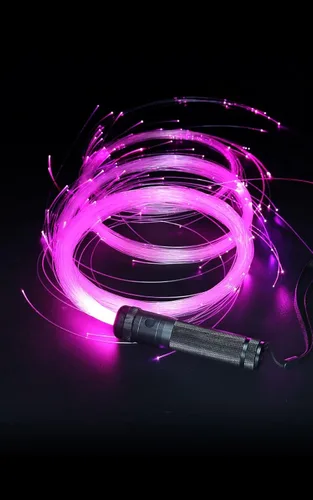 Látigo de fibra óptica LED de 1.83 m con 12 colores, 36 modos de color, giro de 360°, látigo espacial para rave con luces de fiesta, ideal para