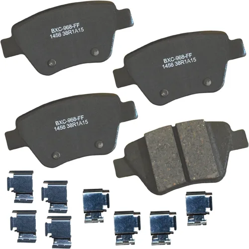 Vista 118 de Pastillas de freno traseras cerámicas Bendix Premium SBC1337 para Cadillac CTS 2014-2008, SRX 2016-2010, Chevrolet Camaro 2015-2010, Saab 9-4X 2011