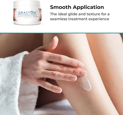 Vista 2 de Graston Technique Emoliente enriquecido con vitamina E - Tarro de 4 onzas, ideal para loción IASTM y crema de terapia de masaje, crema perfecta