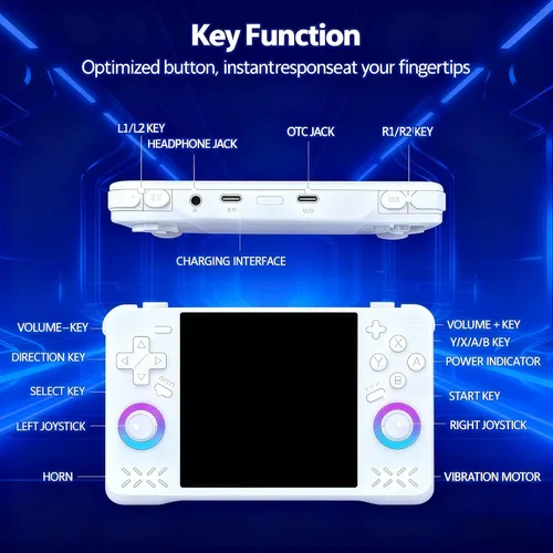 Vista 7 de Upgraded XF40H Handheld Game Console,Retro Gaming Console Preloaded with Classic Games,4.0 Inch 4K HD IPS Screen,Portable Pocket Video Gaming with