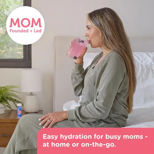 Vista 4 de Mommy's Bliss Tabletas de bebida de hidratación para lactancia, sabor Berry Acai, electrolitos + vitaminas B, 1 paquete (10 tabletas)