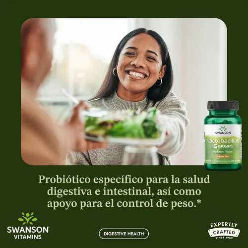 Vista 2 de Swanson Lactobacillus Gasseri 3 millones de UFC, 60 cápsulas Drcaps vegetarianas.