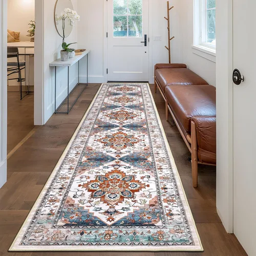 Vista 18 de Bsmathom Alfombra de Pasillo para Pasillos Antideslizante Lavable Boho 2x6 Alfombras de Pasillo Pelo Bajo Alfombras Vintage para Entrada, Cocina