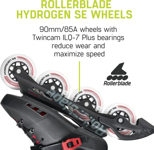 Vista 5 de Rollerblade Maxxum XT - Patines en línea urbanos para hombre, color negro y rojo, patines en línea de rendimiento