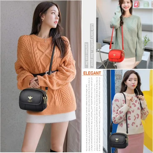Vista 2 de Bandolera pequeña, bolsa elegante estilo mensajero, cartera, bolsa de mano para mujer