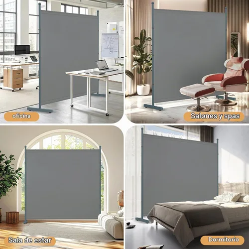 Vista 8 de Panel divisor de habitación, pantalla de privacidad grande de 6 pies