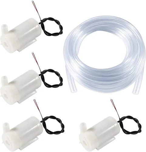 Vista 6 de Mini bomba de agua micro sumergible DC 3V 5V DC 3-5V para acuario, fuente de jardín, estanque (2 unidades bomba negra)