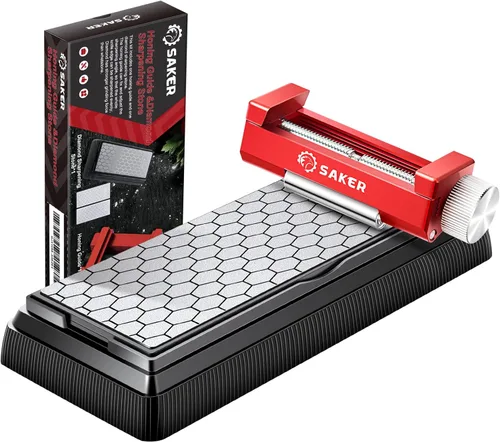 Vista 11 de Saker Piedra de afilar con herramienta de guía de afilado, juego de cinceles para carpintería, piedra aplanadora, sistema completo de afilado