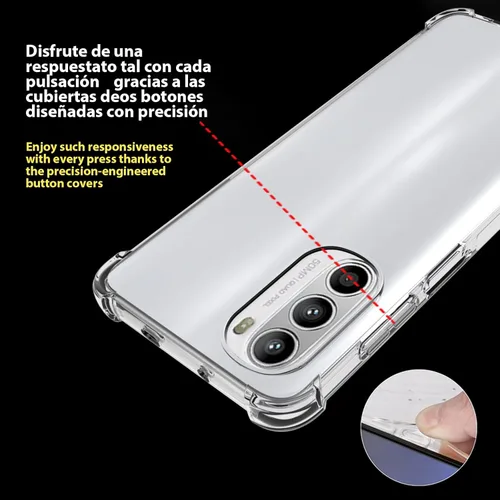 Vista 5 de USTIYA Funda para Motorola G52/Moto G82 5G Clear TPU Cuatro Esquinas Funda Protectora Transparente Suave Funda