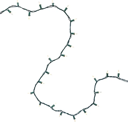 Vista 8 de Juego de 100 mini luces navideñas transparentes, cable verde de 20.25 pies