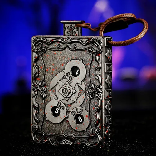 Vista 16 de Juego de dados de ruleta único de metal, mecánico, rodillo DND D & D, Steampunk Spinner D20 todo en uno D4 D6, D8, D10, D12 D100 para Dungeons and