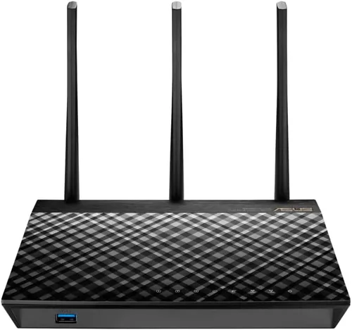 Vista 2 de ASUS, RT-ACRH13, banda dual 2 x 2, AC1300, 4 puertos Wifi, router Gigabit con USB 3.0, Negro