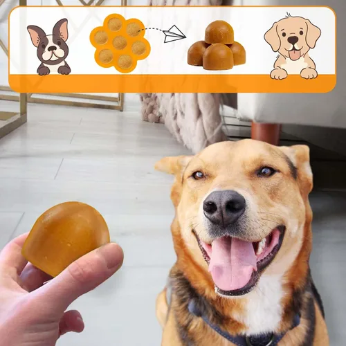 Vista 3 de Vodolo Molde de golosinas para perros congelados, grande para marionetas con tapa, moldes de silicona para congelar, golosinas de recarga congeladas