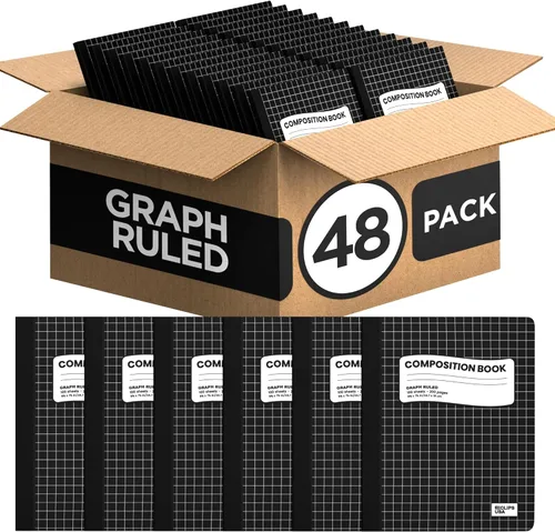 Vista 8 de Cuadernos de composición, cuadriculados, cuaderno de composición de papel gráfico, cuaderno de composición gráfico, 100 hojas, 9.75 x 7.50 pulgadas