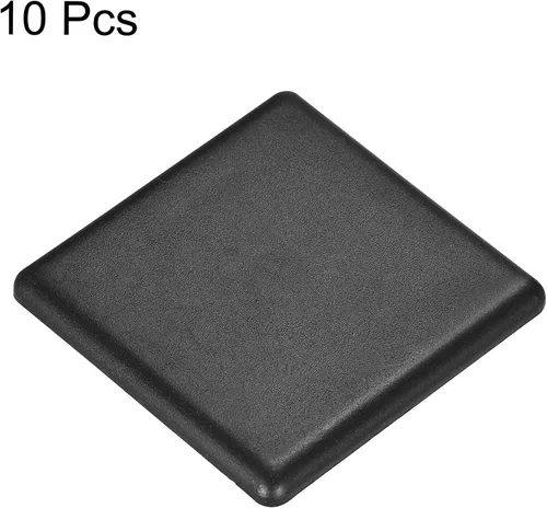 Vista 5 de uxcell Tapa de extrusión de aluminio cuadrada de plástico estándar Negro 0.787x0.787 in 20pcs