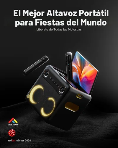 Vista 2 de Máquina de karaoke inteligente Ikarao para adultos - con pantalla de letras, tableta de karaoke de 32GB, 2 micrófonos inalámbricos, sistema