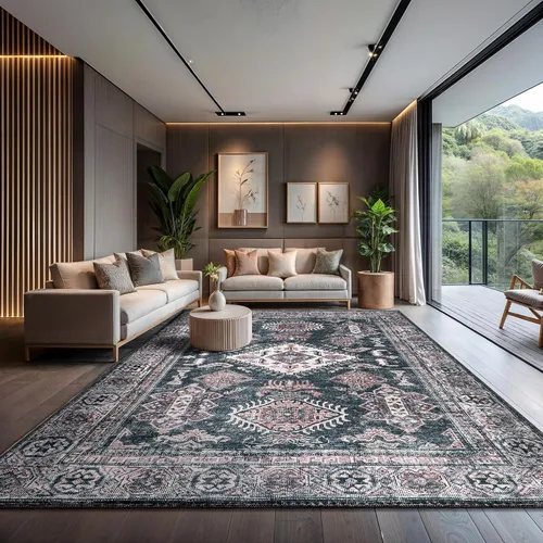 Vista 137 de CAMILSON Alfombras modernas de lujo con diamantes abstractos de 5 x 7 pies, suave, resistente a las manchas, fácil limpieza, no desprende pelo