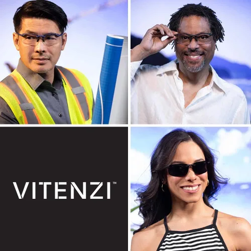 Vista 6 de VITENZI Gafas de seguridad bifocales con lectores envolventes con aumento envolvente gafas protectoras de lectura para hombres y mujeres Monza