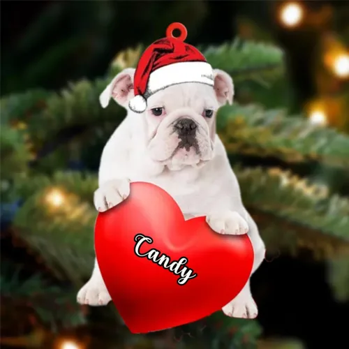 Vista 87 de Amantes de los perros de Navidad, corazón de perro de Navidad disponible para muchos perros Malamute de Alaska, adorno de Navidad, adorno