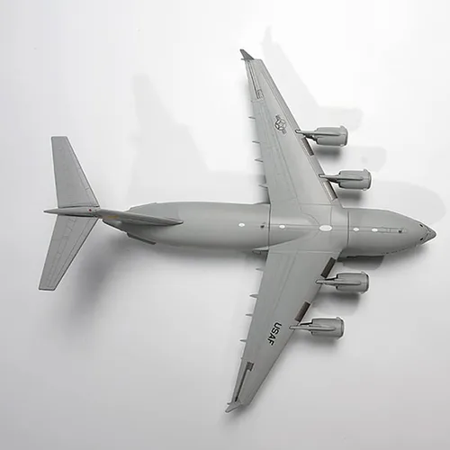 Vista 2 de Aleación US C-17 Transporte Avión Modelo 1200 Modelo Simulación Exposición Ciencia Militar Colección