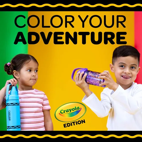 Vista 9 de CamelBak Crayola Flip Straw Kids Tritan Renew Botella de agua rojo cereza, 14 onzas