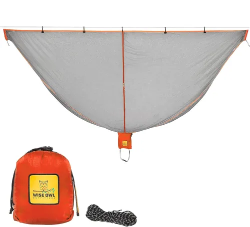 Vista 10 de Wise Owl Outfitters Hamaca con Mosquitero – Red de Mosquitos para Hamaca, Mosquitera Ligera para Acampar, Senderismo, Mochilero, Uso en Bosque y al