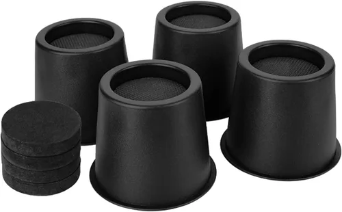 Vista 2 de BTSD-home Elevadores de cama ajustables, paquete de 8 elevadores de cama de 4 pulgadas, adecuados para sofá, mesas, escritorio y sofá