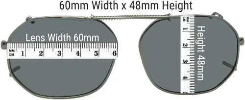 Vista 6 de Gafas de sol polarizadas con clip de forma cuadrada redonda para hombres y mujeres, gafas de sol ligeras con clip para gafas
