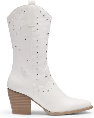 Vista 2 de DREAM PAIRS Women's Western Cowboy boots Mid Calf Cowgirl boot Pull-on