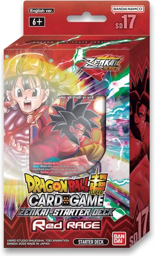 BANDAI | Dragon Ball Super CG: Cubierta de inicio de la serie Zenkai (SD17) - Red Rage | Juego de cartas | A partir de 6 años | 1 jugador