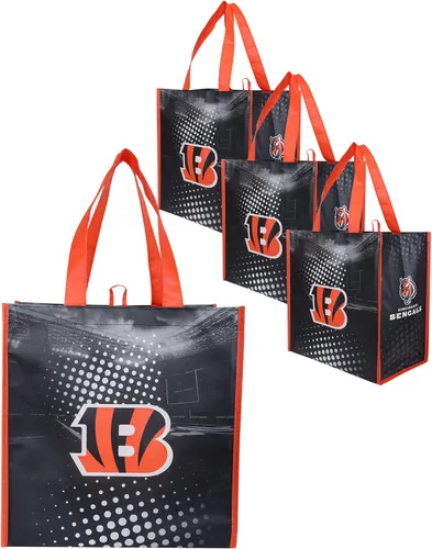Vista 15 de FOCO - Bolsas de compras reutilizables con logotipo del equipo de la NFL unisex adulto, paquete de cuatro