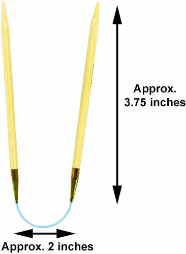 Vista 3 de addi FlexiFlips - Aguja de tejer de doble punta DPN de bambú de 9.5 pulgadas (9.4 in) (juego de 3) US 0 (0.079 in) DPN, ligera, puntas estándar