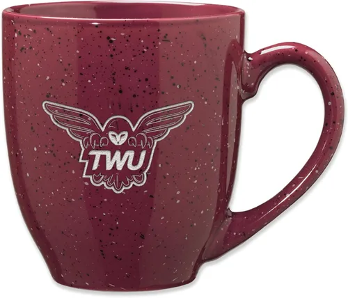 Vista 293 de Rico Industries NCAA Saint Joseph's (PA) Hawks Logo Principal Color Marrón 16 oz Logotipo del Equipo de Color Láser Grabado en Cerámica Moteada Taza