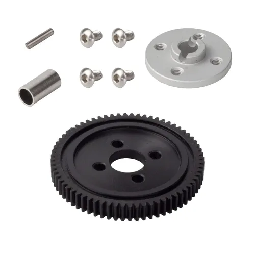 Vista 4 de Juego de engranajes rectos diferencial 68T para Tamiya 54500 TT-02 TT-02B TT-02D XV-01 piezas de actualización de repuesto