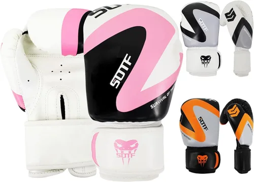 Vista 3 de Guantes de boxeo ligeros MMA deportes lucha entrenamiento bolsa guantes