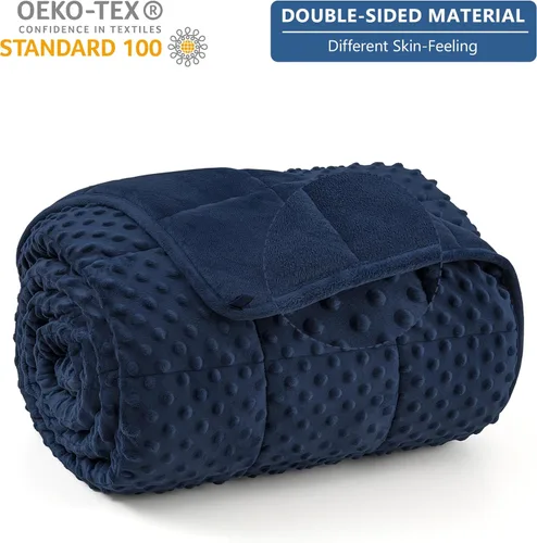 Vista 137 de Topcee - Manta con peso (3 libras, 36 x 48 pulgadas), refrescante, para dormir, perfecta para 20 a 40 libras, manta transpirable de tamaño de manta