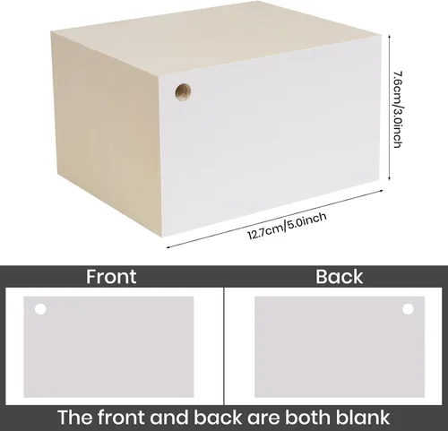 Vista 2 de Tarjetas de índice, 600 tarjetas flash perforadas de 3 x 5 pulgadas con 12 anillos organizadores, tarjetas blancas para estudiar, tarjetas de notas