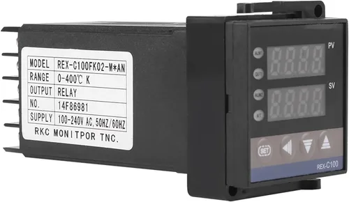 Vista 9 de Controlador de temperatura PID digital REX-C100 Regulador de temperatura del termostato 100-240 V Salida de relé 1500VAC, 14 bits