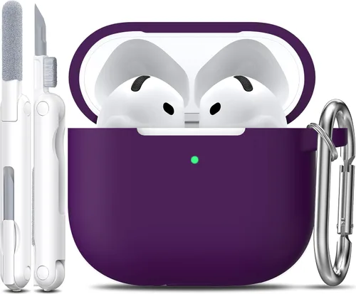 Vista 133 de R-fun for AirPods 2nd/1st Case Silicone Cover, Banana Violet Violeta plátano