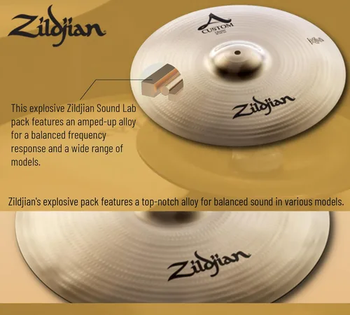 Vista 13 de Zildjian LV468 L80 Juego de platillos de bajo volumen con bolsa para platillo, baquetas y paño de pulido Austin Bazaar