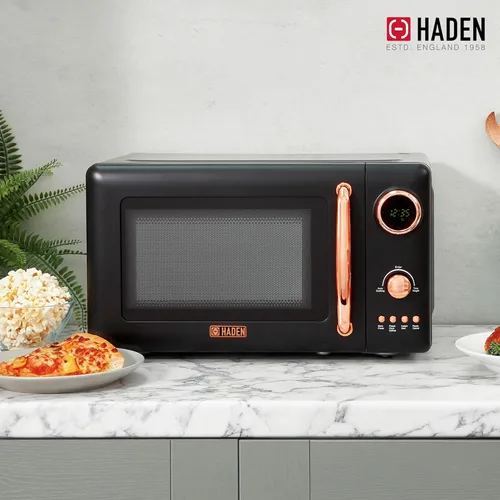 Vista 6 de Haden Horno microondas de 700 vatios y 0.7 pies cúbicos con controles digitales, descongelación e inicio instantáneo para encimera