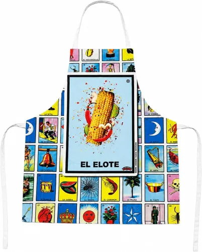 Vista 5 de Leos Imports Loteria Card - Delantal de bingo mexicano con bolsillos