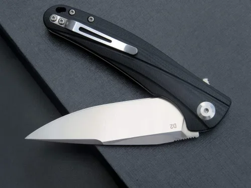 Vista 8 de Eafengrow EF957 Cuchillo plegable D2 Hoja de acero G10 Mango con clip de bolsillo Mecanismo de bloqueo confiable EDC Cuchillo Flipper para Camping
