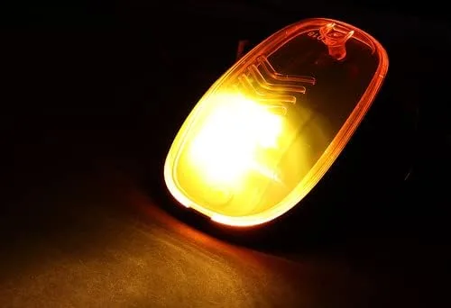 Vista 4 de Juego de 5 luces estroboscópicas para techo y cabina con 9 luces LED, compatible con SUV, RV, Jeep, camioneta, vehículo (lente ámbar LED)