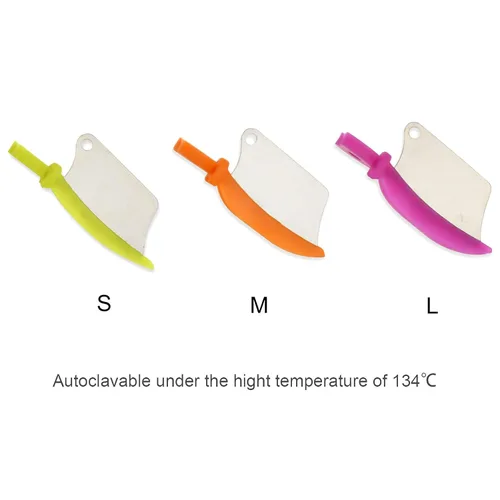 Vista 3 de Angzhili Cuña de plástico dental de 120 unids/3 cajas con hoja de metal, cuña proximal para el diente de relleno, 3 tamaños