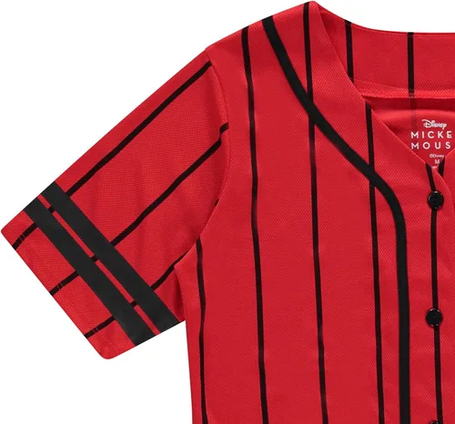 Vista 3 de Disney Ladies Mickey Mouse Fashion Shirt - Mickey & Minnie Mouse Baseball Jersey Mickey Mouse Button Down Baseball Jersey