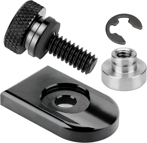 Vista 11 de Tornillo de asiento de motocicleta, tornillo de montaje moleteado para guardabarros trasero, 1/4 "-20 roscas de repuesto para Harley Touring